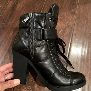 Amazing Prada quilted leather combat boots